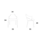 Metallsessel und Sitz aus recyceltem Stoff, hergestellt in Italien – Sage Viadurini