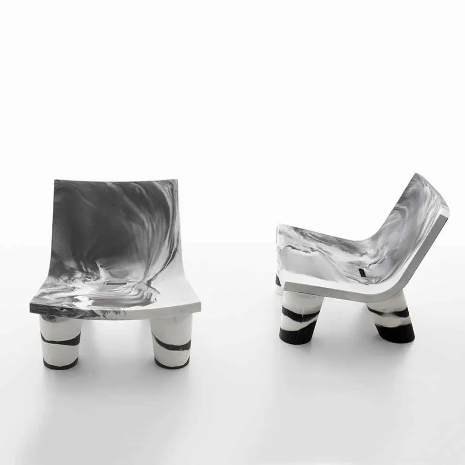 Schwarzer und schwarzer Slide Chair Lita Anniversary aus Italien Viadurini