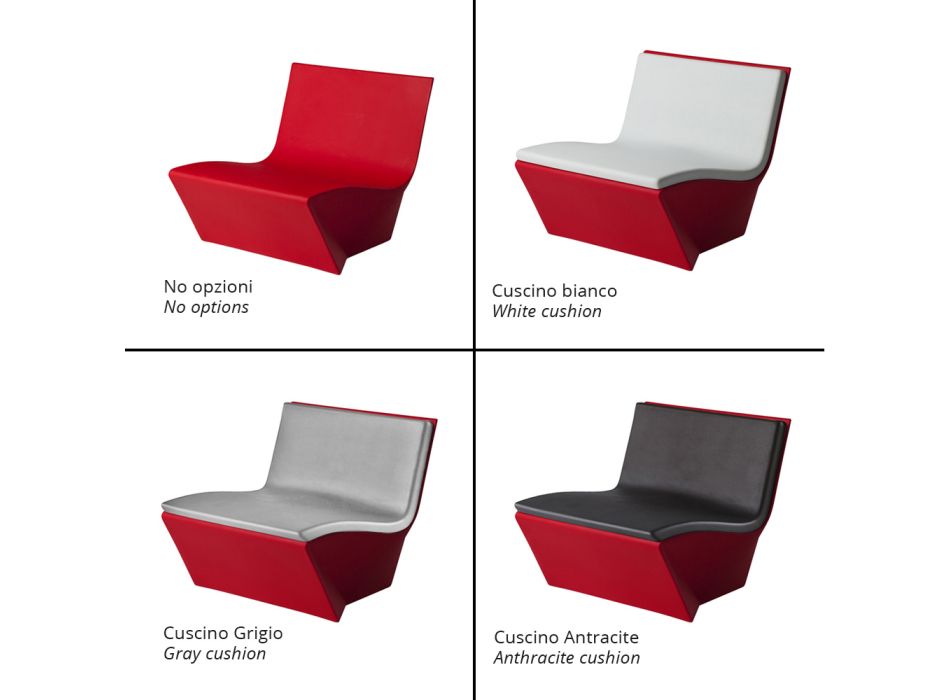 Loungesessel Slide Kami Ichi im modernen Design, hergestellt in Italien Viadurini