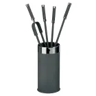 Werkzeughalter mit 4 Kaminzubehörteilen im Lieferumfang enthalten, hergestellt in Italien – Schlange Viadurini