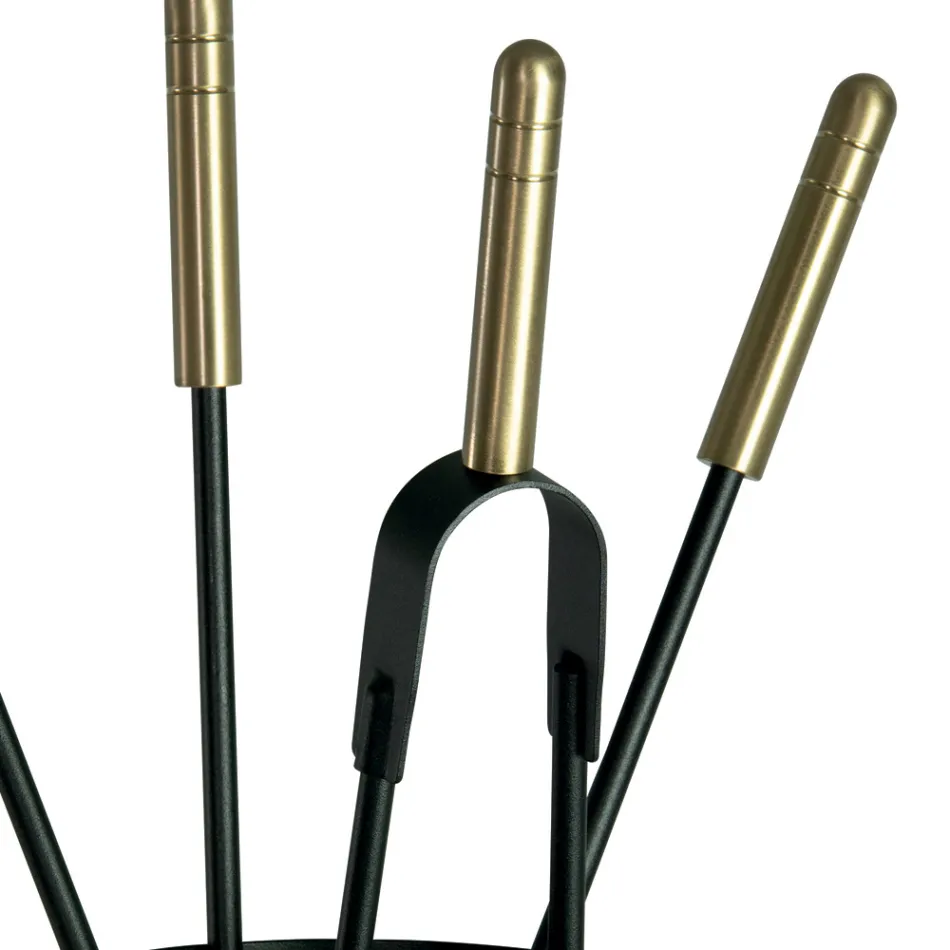 Werkzeughalter mit 4 Kaminpflegewerkzeugen, hergestellt in Italien – Fakir Viadurini