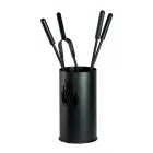 Werkzeughalter aus Metall mit 4 Zubehörteilen und Flamme, hergestellt in Italien – Fakir Viadurini