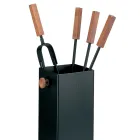 Quadratischer Werkzeughalter aus Metall und 4 Zubehörteile, hergestellt in Italien – Iena Viadurini