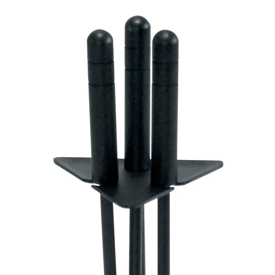 Dreieckiger Werkzeughalter mit 3 Kaminbestecken, hergestellt in Italien – Tabu Viadurini