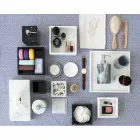 Moderner Taschentuchhalter aus weißem Carrara-Marmor Made in Italy - Rafa Viadurini