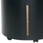 Pellethalter mit Rädern und Deckel aus Metall, hergestellt in Italien – Storch Viadurini