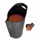 Porta Pellet Schaufel von innen Sapir Design aus schwarzem Leder Viadurini