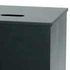 Quadratischer Pellethalter aus schwarz lackiertem Stahl und Rädern, hergestellt in Italien – Papagei Viadurini