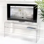 Wohnzimmer-TV-Ständer aus transparentem Plexiglas Made in Italy - Giuliette Viadurini