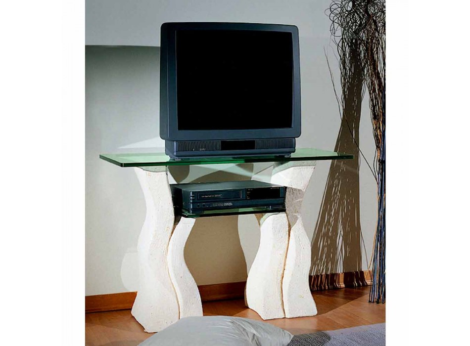Porta Tv Stein und Kristall elegant gestaltete Khloe Viadurini