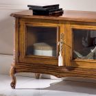 TV-Möbel aus Holz im klassischen Stil mit Glastüren Made in Italy - Richard Viadurini