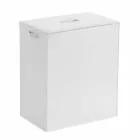 Wäschekorb aus Leder mit einem rechteckigen Design-Basis Peter Viadurini