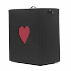 Moderner Lederwäschekorb Made in Italy Adele, Herzeinsatz Viadurini