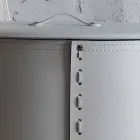 Ovaler Wäschekorb aus regeneriertem Riky-Leder, hergestellt in Italien Viadurini