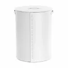 Ovaler Wäschekorb aus regeneriertem Riky-Leder, hergestellt in Italien Viadurini