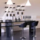 Wandflaschenhalter für 6 Flaschen aus Plexiglas Made in Italy - Canberra Viadurini