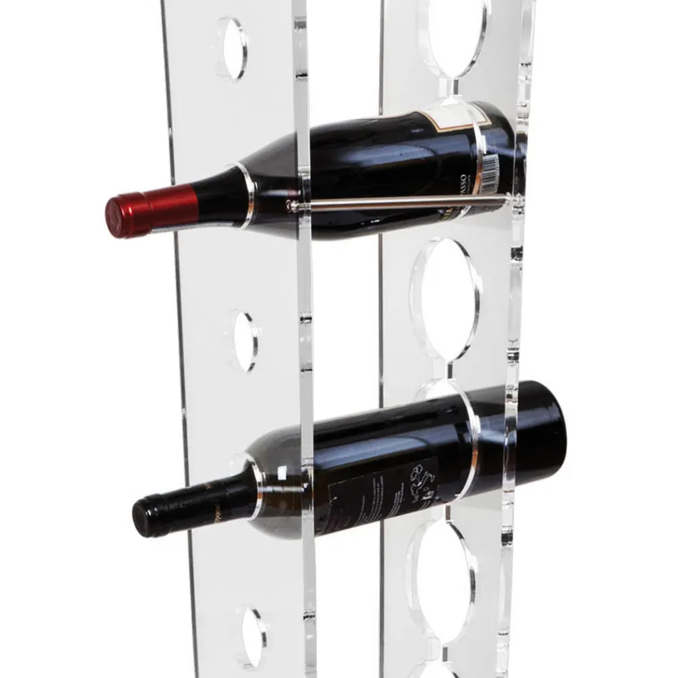 Säulenflaschenhalter und Eiskübel aus transparentem Acryl - Ciampino Viadurini