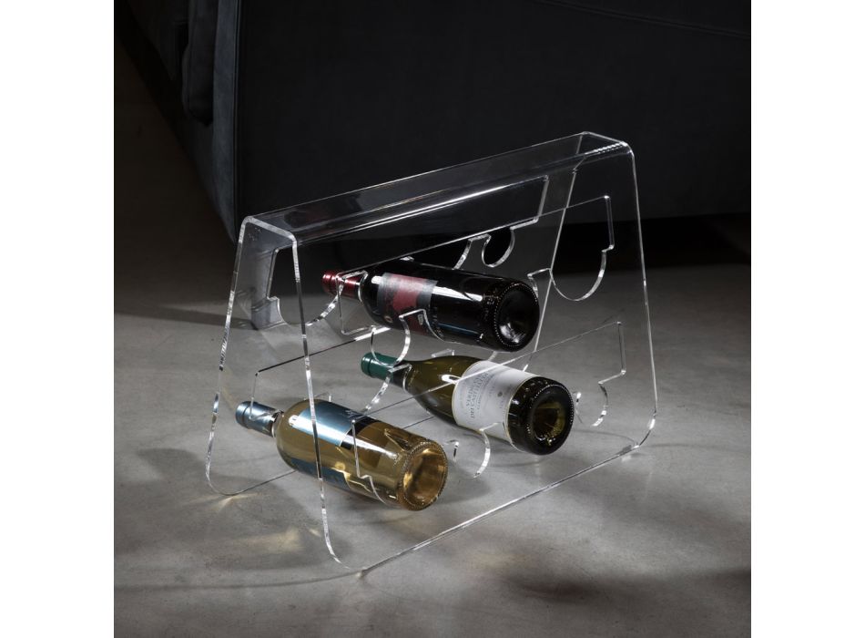 Boden Weinflaschenhalter aus transparentem Acrylglas - Dappino
