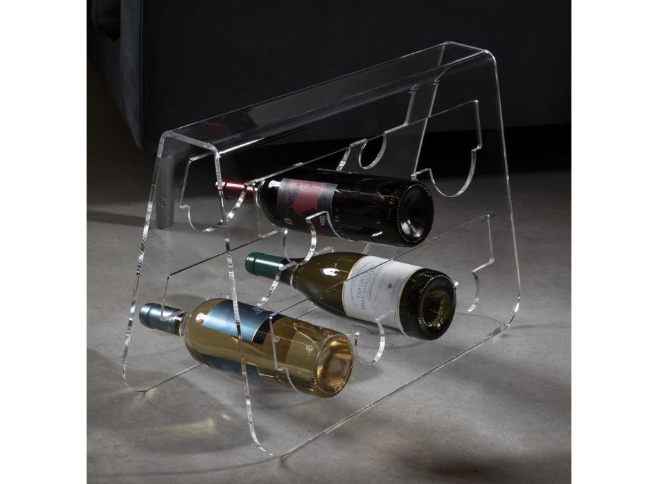 Boden Weinflaschenhalter aus transparentem Acrylglas - Dappino Viadurini