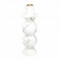 Kerzenhalter aus Carrara White Marble und Made in Italy Design Brass - Oley