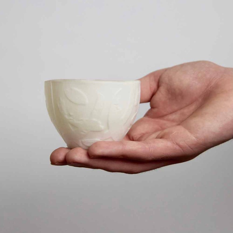 Weißer Porzellankerzenhalter Elegantes Luxus-Design