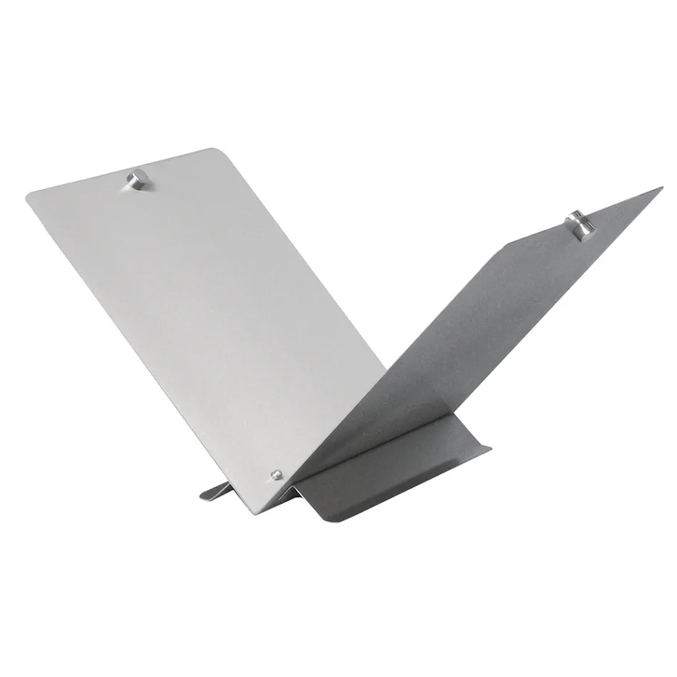 Holzhalter in Form eines offenen Buches aus Metall oder Stahl, hergestellt in Italien – Falco Viadurini