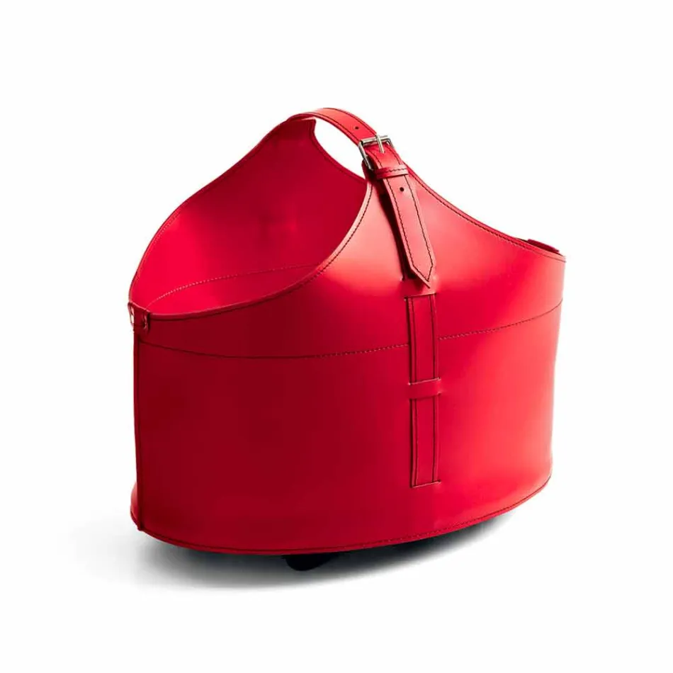 Portalegna von Interieur mit Rad in einem modernen recycelten Leder Fabia Viadurini