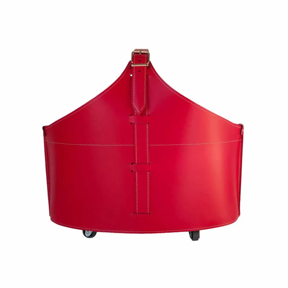 Portalegna von Interieur mit Rad in einem modernen recycelten Leder Fabia Viadurini