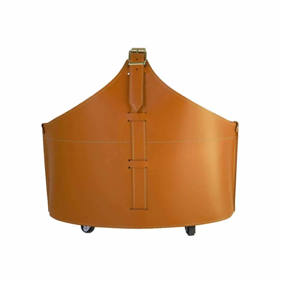 Portalegna von Interieur mit Rad in einem modernen recycelten Leder Fabia Viadurini