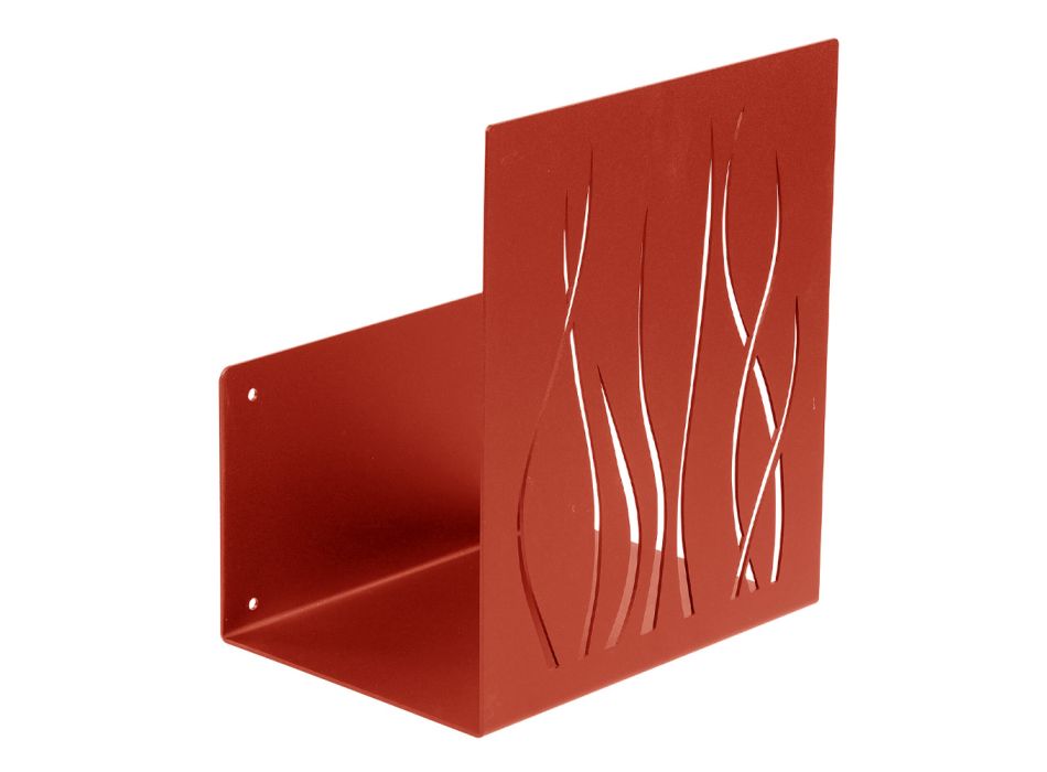 Brennholzhalter für den Innenbereich aus lackiertem Stahl Made in Italy - Ghino Viadurini