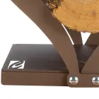 Holzhalter aus braunem Stahl Made in Italy - Zuneigung Viadurini