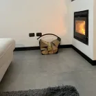 Schwarzer Stahl Moderner Holzhalter Kaminholz Hergestellt in Italien - Libeccio Viadurini