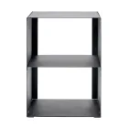 Brennholzhalter aus schwarz lackiertem Stahl Made in Italy - Fiamme Viadurini