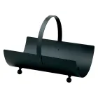 Holzscheithalter aus Metall mit Griff und 4 Füßen, hergestellt in Italien – Buffalo Viadurini