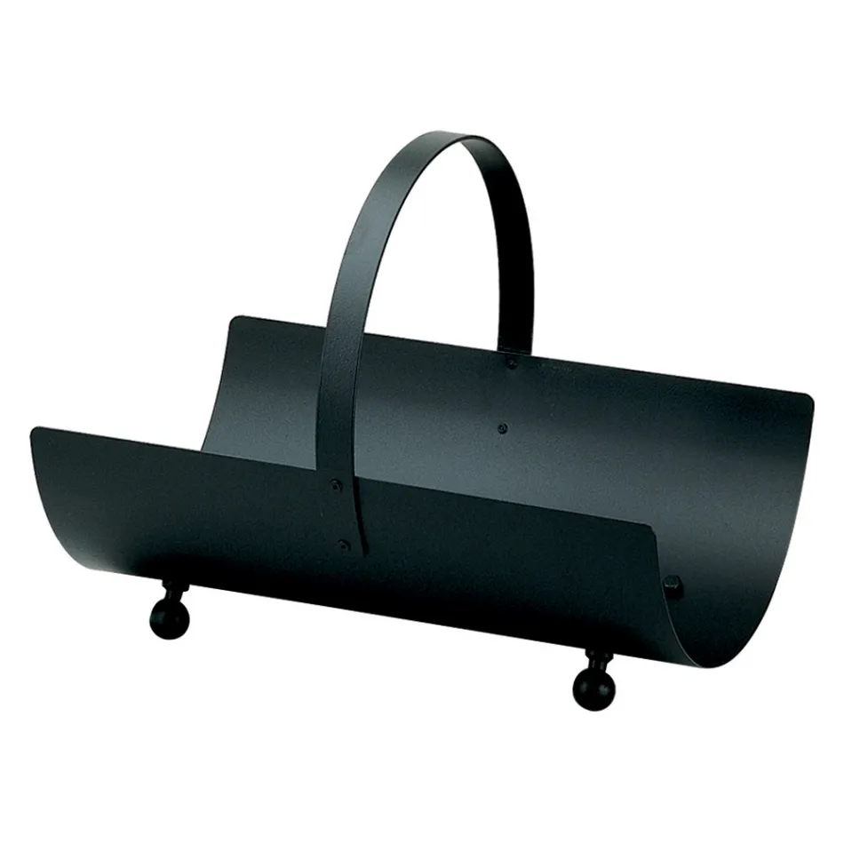 Holzscheithalter aus Metall mit Griff und 4 Füßen, hergestellt in Italien – Buffalo Viadurini