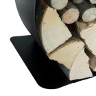 Interner Brennholzhalter aus lackiertem Stahl Made in Italy - Leopoldo Viadurini