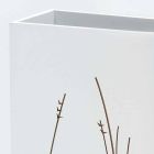 Weißer Schirmständer aus verziertem Holz Modernes Design Rechteckig - Filigran Viadurini