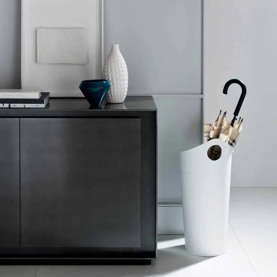 Schirmständer aus regeneriertem Leder von Pluvia handgefertigt Viadurini