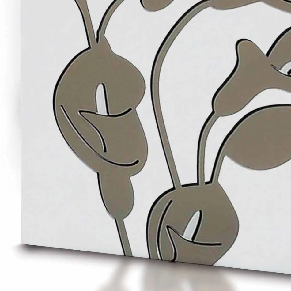 White Wood Umbrella Stand Modernes Design mit Blumendekorationen - Caracalla Viadurini