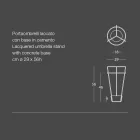 Schirmständer aus farbigem Metall und Beton im modernen italienischen Design - Rachid Viadurini