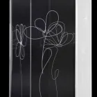Transparenter Schirmständer aus Kunststoff mit gravierten, stilisierten Blättern - Florino Viadurini