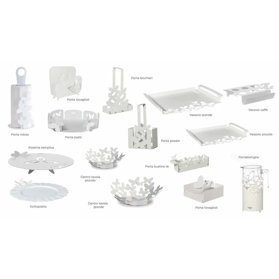 Moderner Tischbesteckhalter aus Eisen, handgemacht, Made Italy - Laida Viadurini