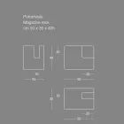 Modernes Design Bodenmagazinregal aus farbigem Metall 7 - Imane Viadurini