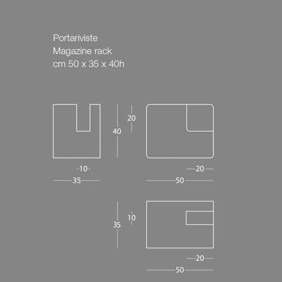 Modernes Design Bodenmagazinregal aus farbigem Metall 7 - Imane Viadurini