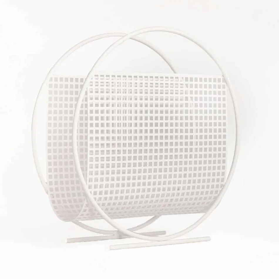 Round Design Steel Magazine Rack Made in Italy - Schöpflöffel Viadurini