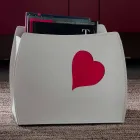 Design-Zeitschriftenständer aus Leder mit modernem Beatrice-Design Viadurini