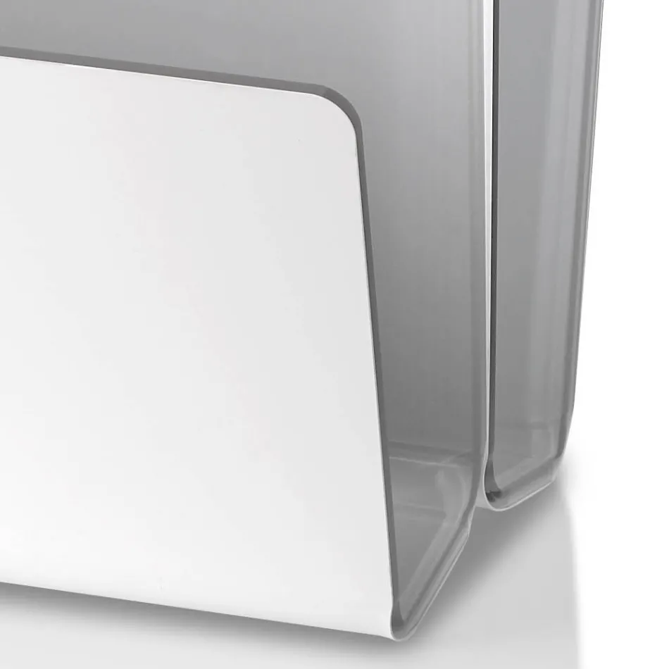 Wohnzimmer Zeitschriftenständer aus farbigem Acrylglas Made in Italy - Osafo Viadurini