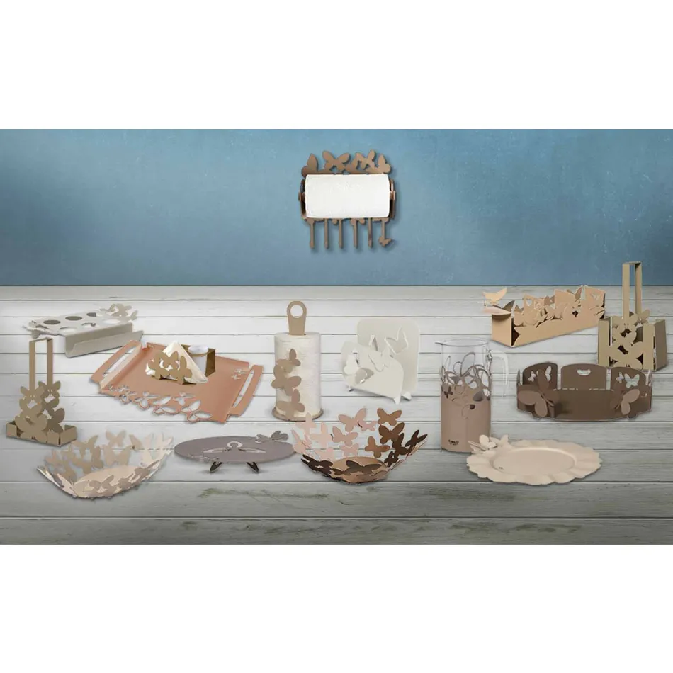 Designer Tapetenhalter aus Edeleisen Made in Italy - Leiden Viadurini