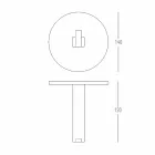 Papierhalter und Anstecknadel aus weißem Corian oder mit schwarzem Einsatz, Design-Badezimmer - Elono Viadurini