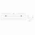 Bringen Sie es mit sichtbaren Schrauben im italienischen Corian-Design in Weiß an die Wand - Elono Viadurini